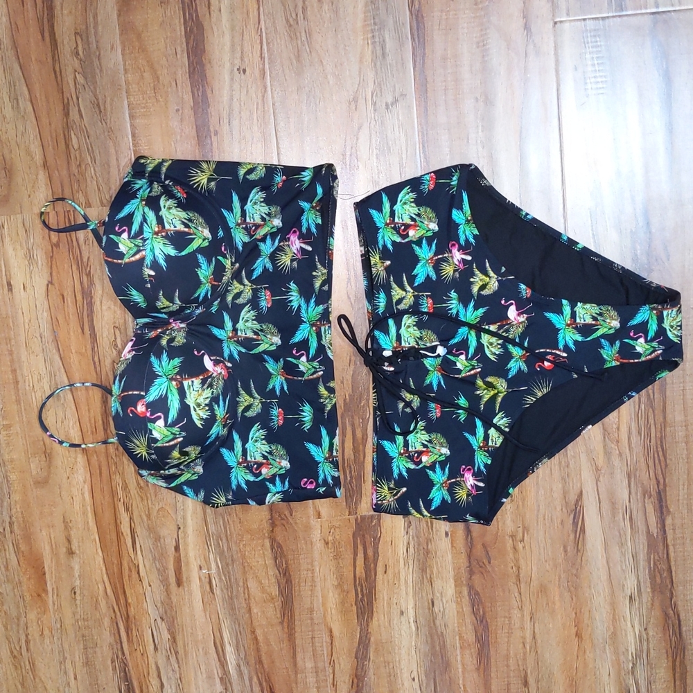 Cupshe XXL cropped tankini with high waist bottoms